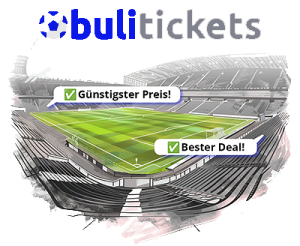 leeres Stadion mit Logo von bulitickets